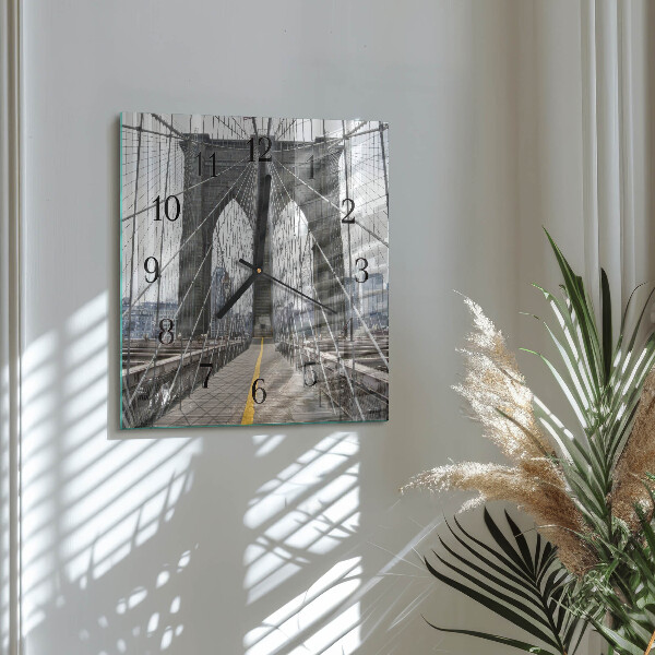 Wanduhr aus glas Brooklyn Bridge
