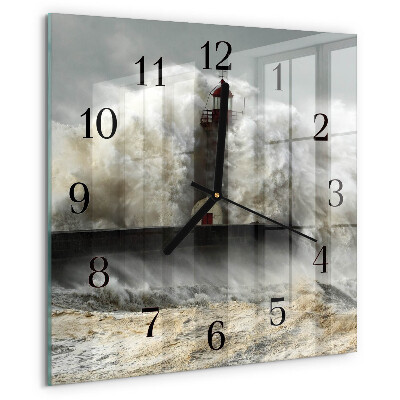 Wanduhr aus glas Sturm