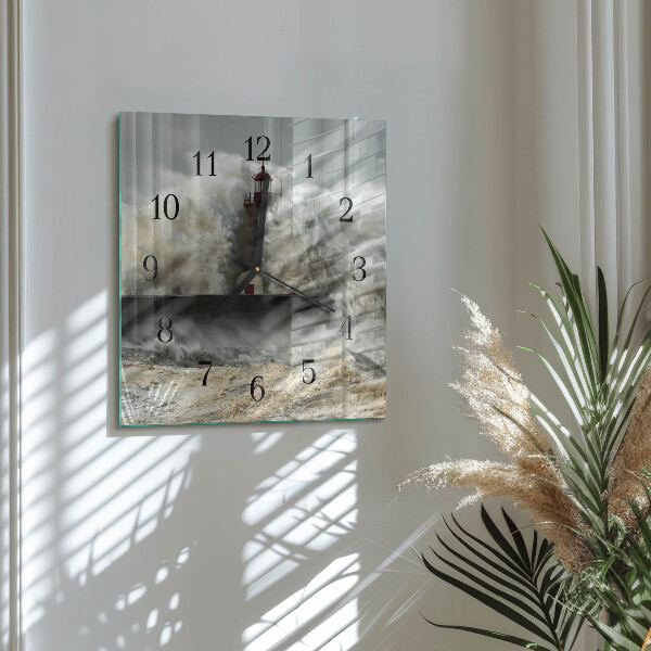 Wanduhr aus glas Sturm