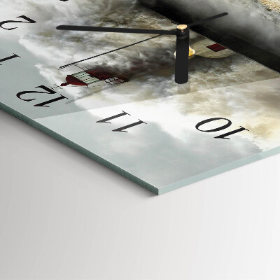 Wanduhr aus glas Sturm