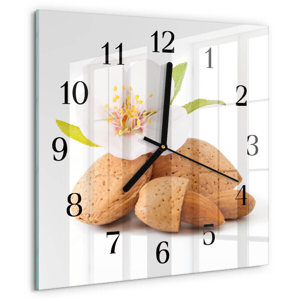 Wanduhr aus glas Mandeln