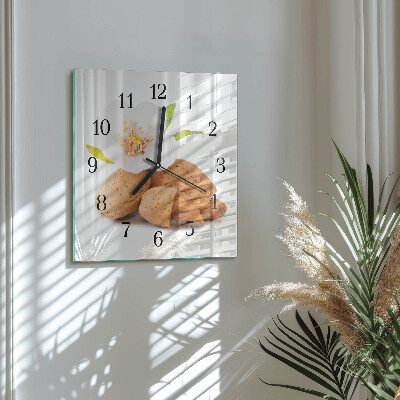 Wanduhr aus glas Mandeln