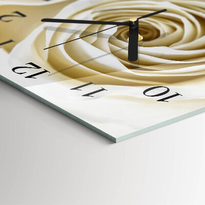 Wanduhr aus glas Rose