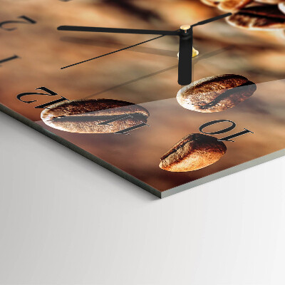 Wanduhr aus glas Kaffeebohnen