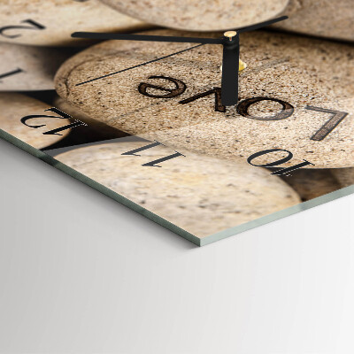 Wanduhr aus glas Steine