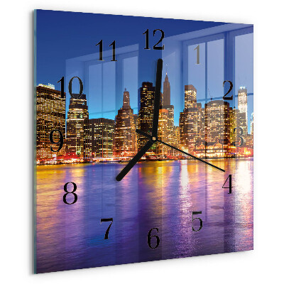 Wanduhr aus glas Horizont