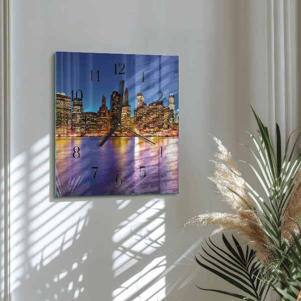 Wanduhr aus glas Horizont