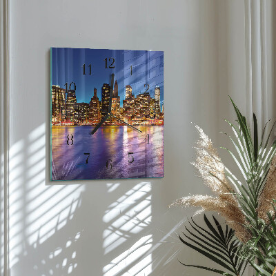 Wanduhr aus glas Horizont