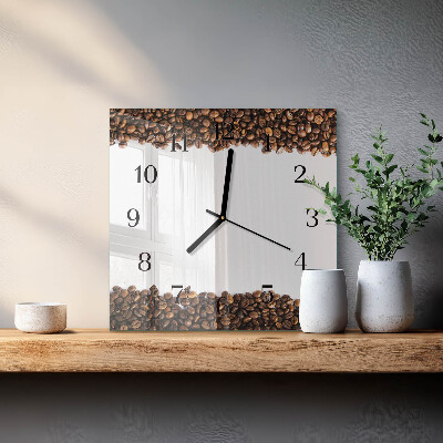 Wanduhr aus glas Kaffeebohnen
