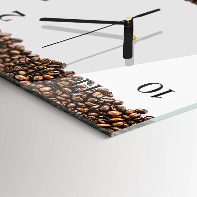 Wanduhr aus glas Kaffeebohnen