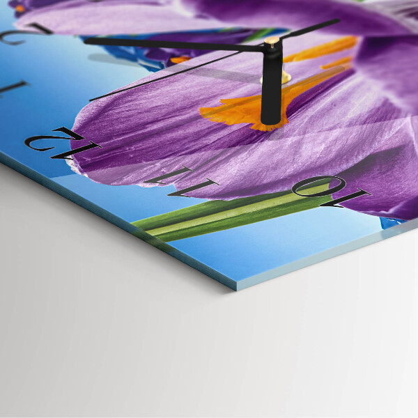 Wanduhr aus glas Frühling