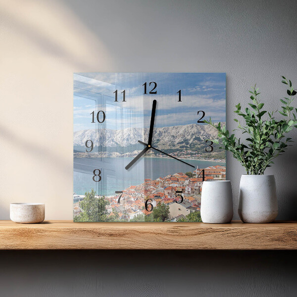 Wanduhr aus glas Bucht