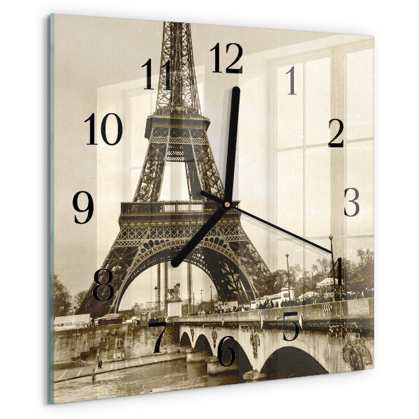 Wanduhr aus glas Paris