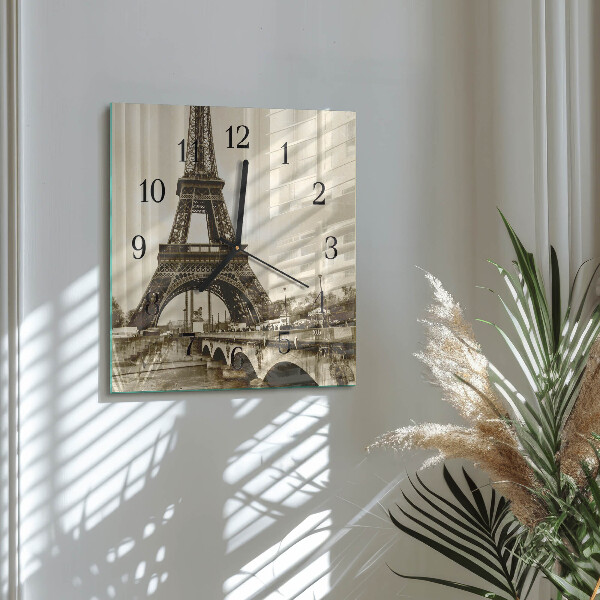 Wanduhr aus glas Paris