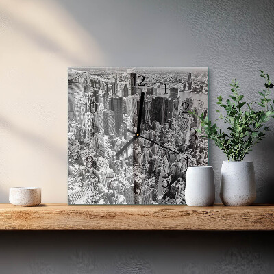 Wanduhr aus glas Horizont