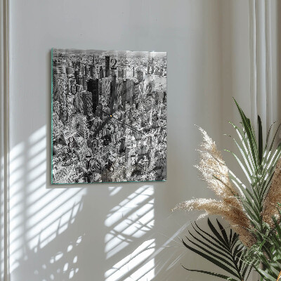 Wanduhr aus glas Horizont