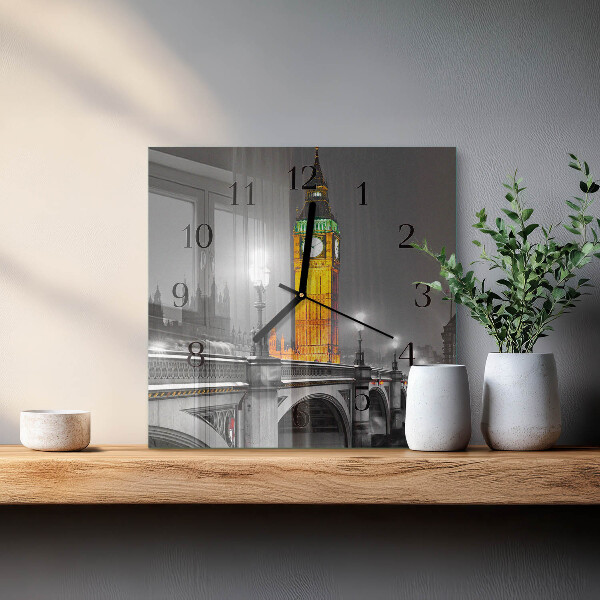 Wanduhr aus glas Big Ben