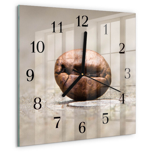 Wanduhr aus glas Kaffeebohne