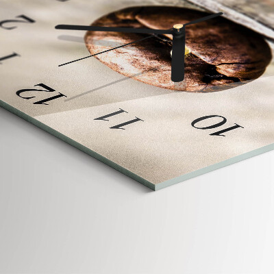Wanduhr aus glas Kaffeebohne