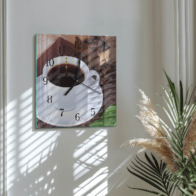 Wanduhr aus glas Kaffee