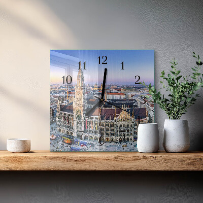 Wanduhr aus glas Horizont