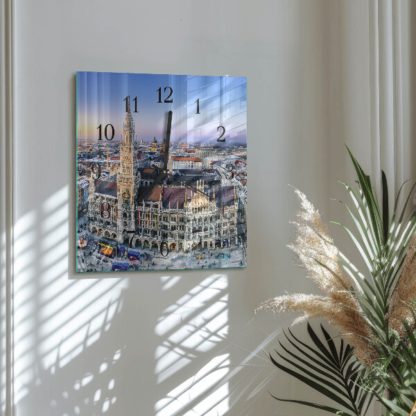 Wanduhr aus glas Horizont