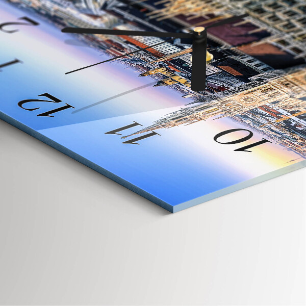Wanduhr aus glas Horizont