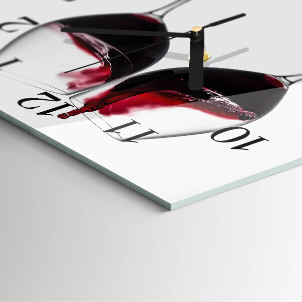 Wanduhr aus glas Wein