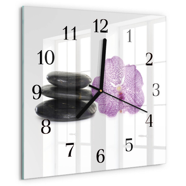 Wanduhr aus glas Steine