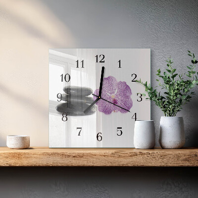 Wanduhr aus glas Steine