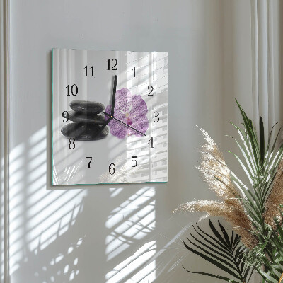 Wanduhr aus glas Steine