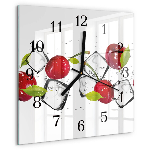 Wanduhr aus glas Kirscheis