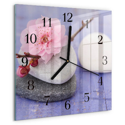 Wanduhr aus glas Steine