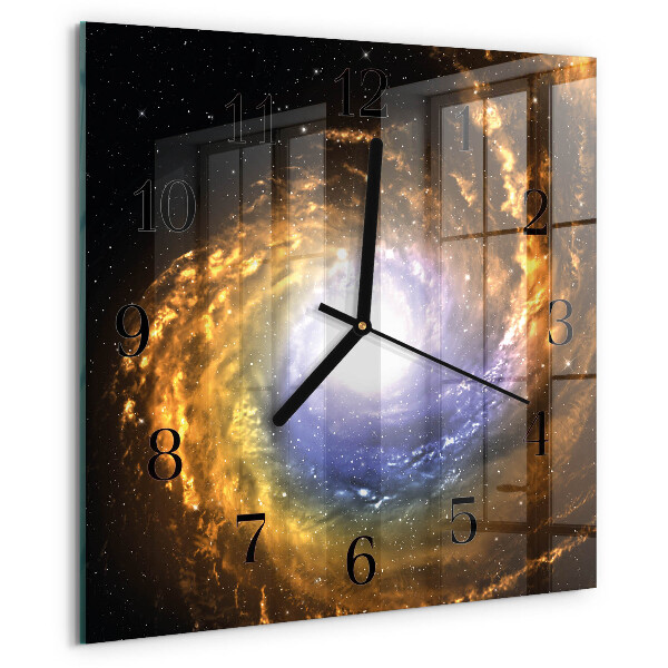 Wanduhr aus glas Kosmos