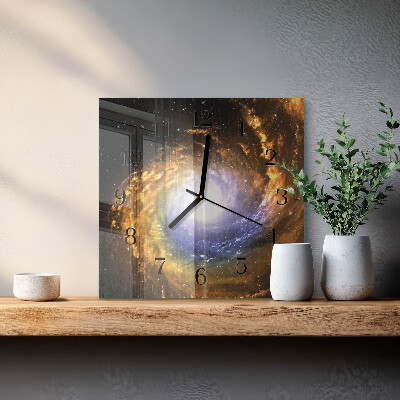 Wanduhr aus glas Kosmos