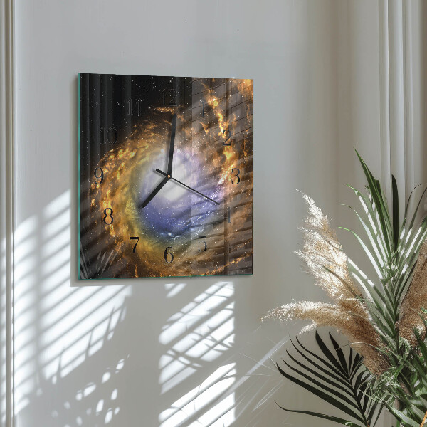 Wanduhr aus glas Kosmos