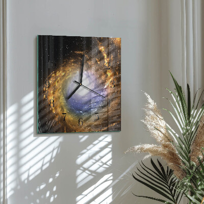 Wanduhr aus glas Kosmos