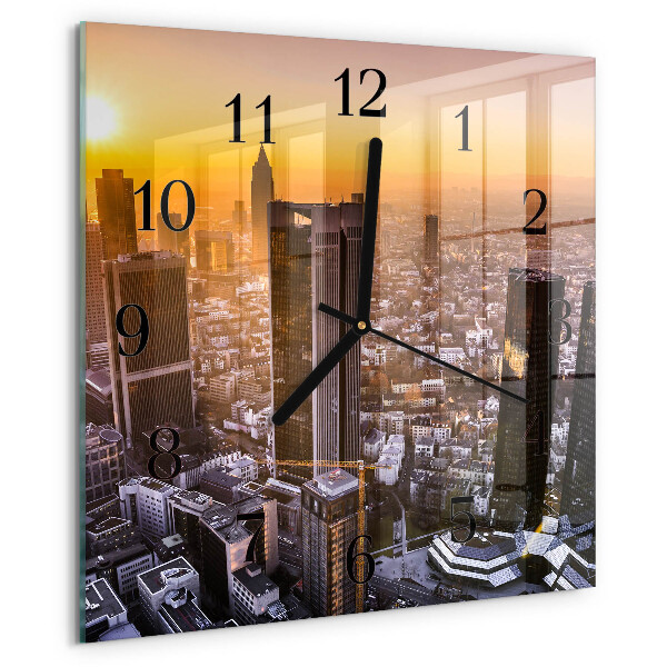 Wanduhr aus glas Sonnenuntergang