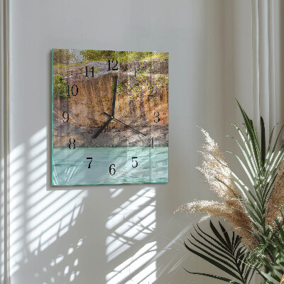 Wanduhr aus glas Cliff