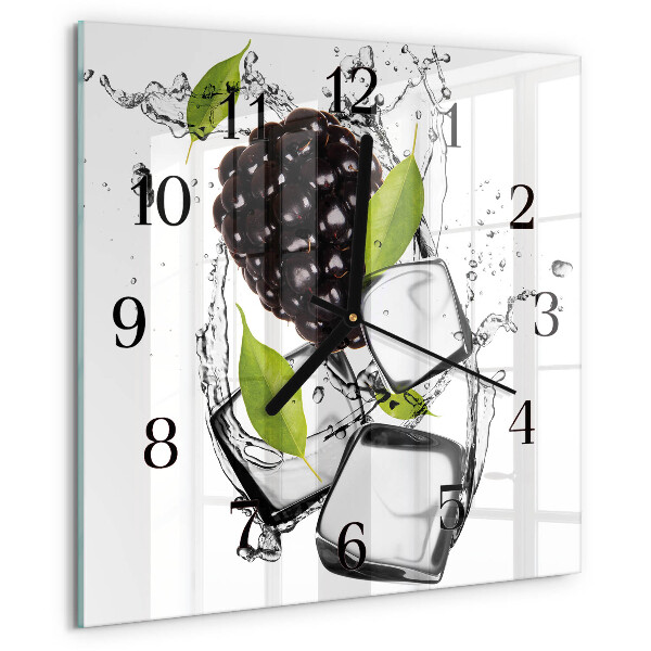 Wanduhr aus glas Brombeere