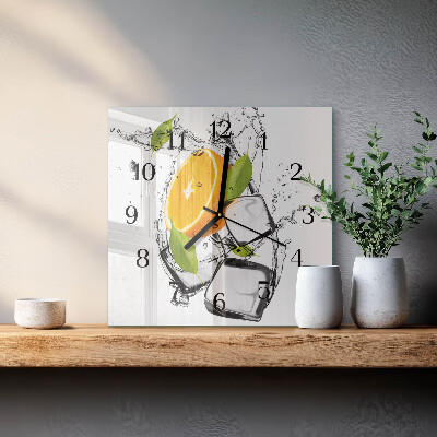 Wanduhr aus glas Eis