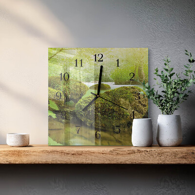 Wanduhr aus glas Natur