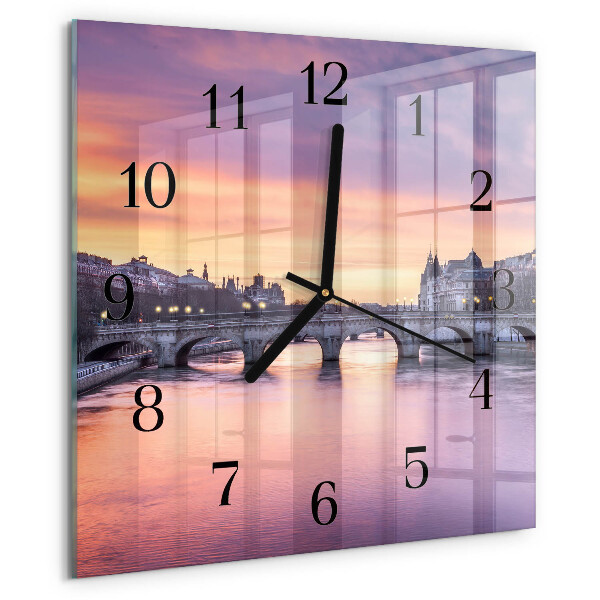 Wanduhr aus glas River City
