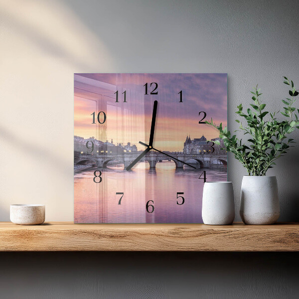Wanduhr aus glas River City