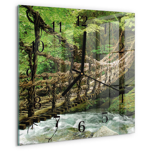Wanduhr aus glas Seilbrücke