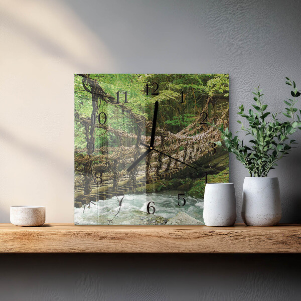 Wanduhr aus glas Seilbrücke
