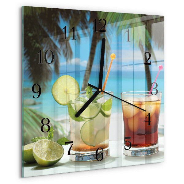 Wanduhr aus glas Cocktail