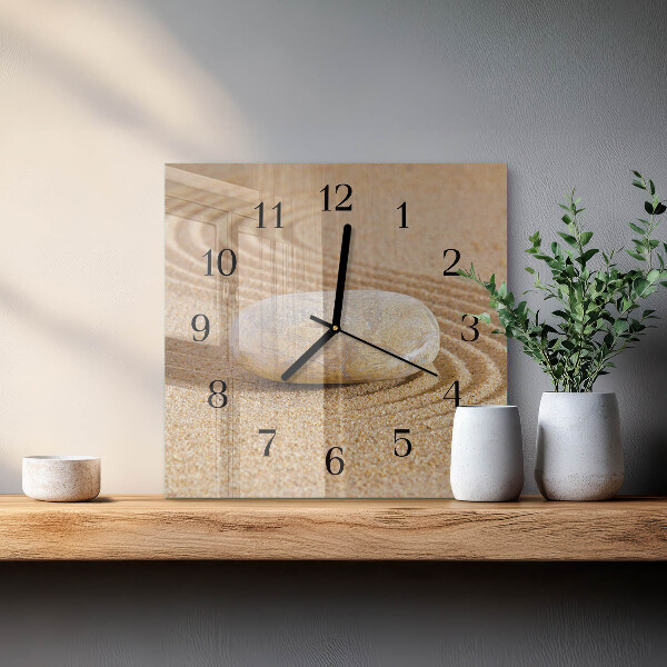 Wanduhr aus glas Steinsand