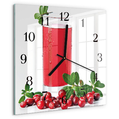 Wanduhr aus glas Cranberries