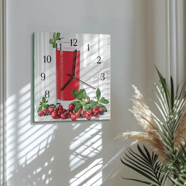 Wanduhr aus glas Cranberries